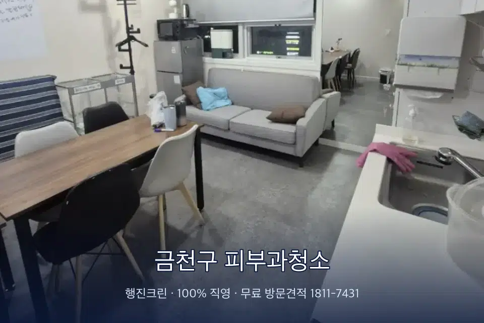 금천구 피부과청소 병원 휴게 공간 의자 소독
