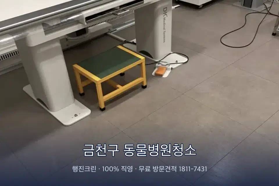 금천구 동물병원청소 영상의학실 바닥 물걸레 작업